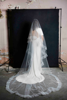 4.8 Ruched Tulle Veil  from The Fall Bride