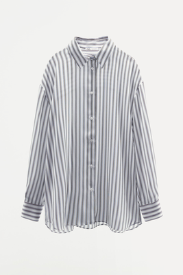 Striped Satin Shirt from Zara