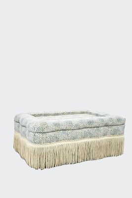 Wavy Ottoman With Fringe from Recoire