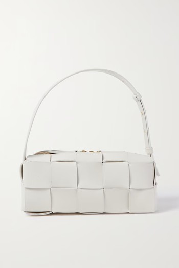 Brick Cassette Small Intrecciato Leather Shoulder Bag from Bottega Veneta