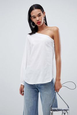One Shoulder Shirt from Weekday