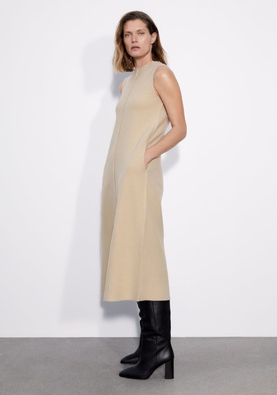 Sleeveless Wool Dress