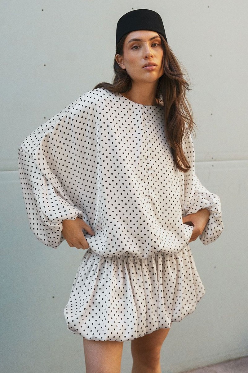 Chiffon Volume Mini Dress