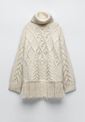 Fringed Knit Sweater  from Zara