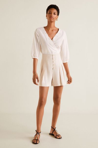 Button High-Waist Shorts from Mango