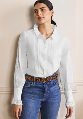 Broderie Trim Blouse from Boden