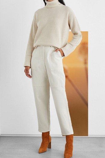 Élise Ribbed Cashmere Turtleneck Sweater