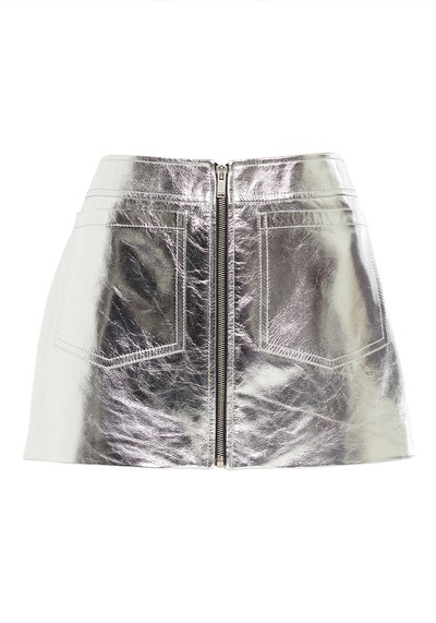 1. Lamé Leather Miniskirt from Saint Laurent