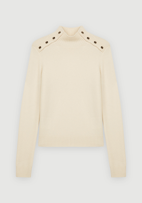 Cashmere Sweater With Stand-Up Collar