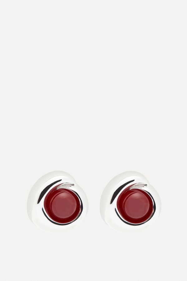 Agnes Sterling Silver-Plated Stud Earrings from Julietta 
