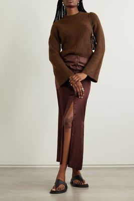 Kota Ribbed Cashmere Sweater from LOULOU STUDIO + NET SUSTAIN