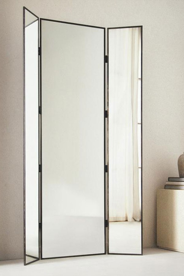 Metal Triptych Mirror
