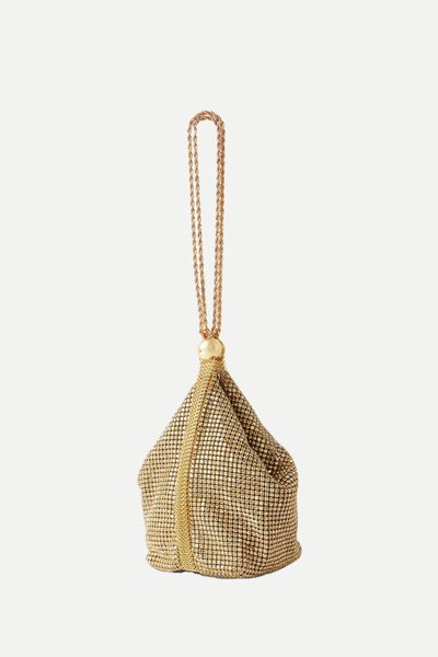 Rue Mini Crystal-Embellished Canvas Clutch from Cult Gaia