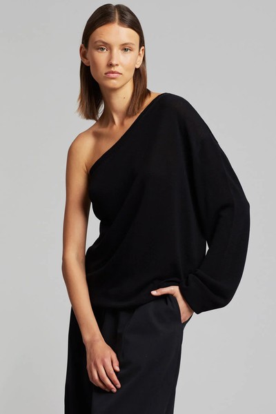 Bianca One Shoulder Loose Knit Top from The Frankie Shop