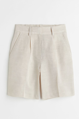  Linen-Blend Bermuda Shorts from H&M