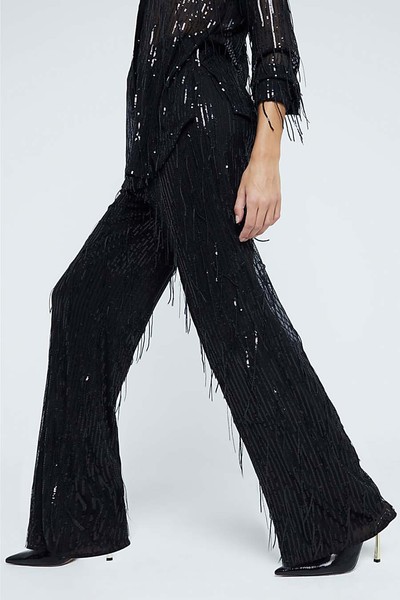 Sequin Tailored Fringe Trousers from River Island