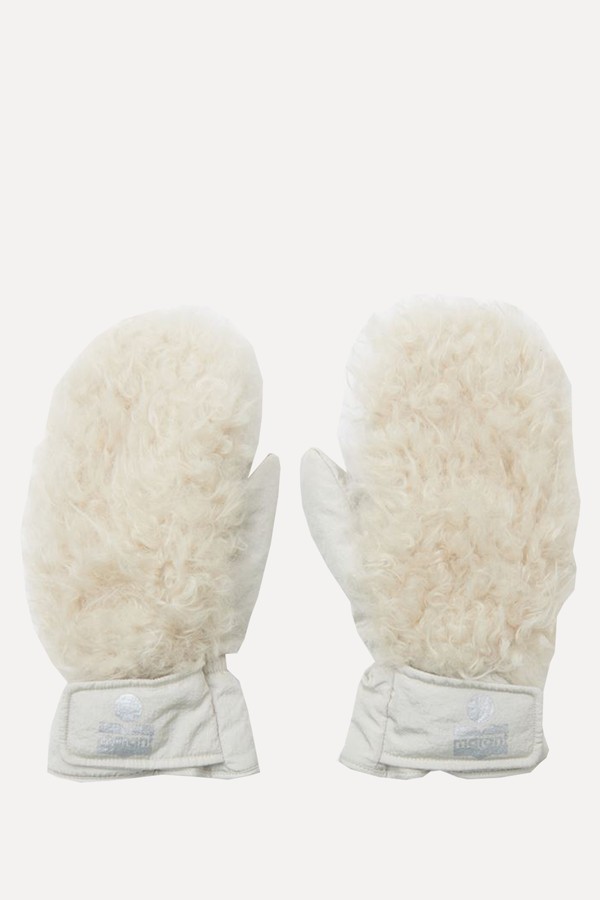 Naerka Shearling Paneled Mittens from Isabel Marant