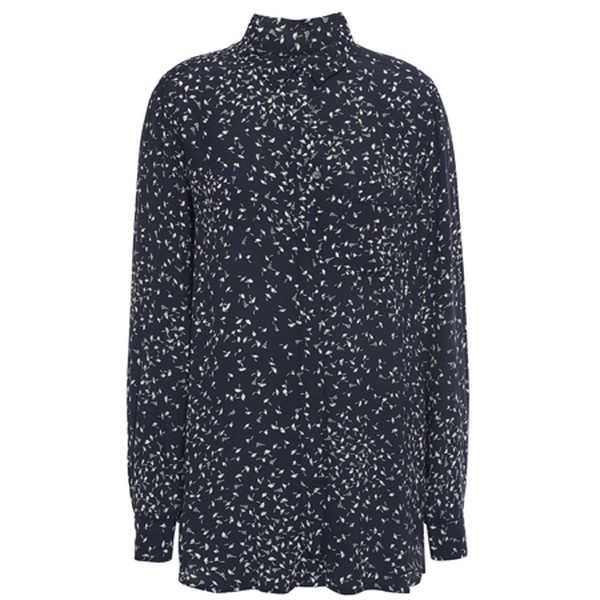 Barra Floral-Print Crepe Shirt from Ganni