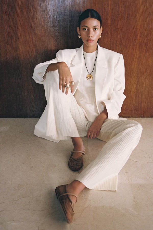 Mesh Ballerina Flats With Buckle Strap