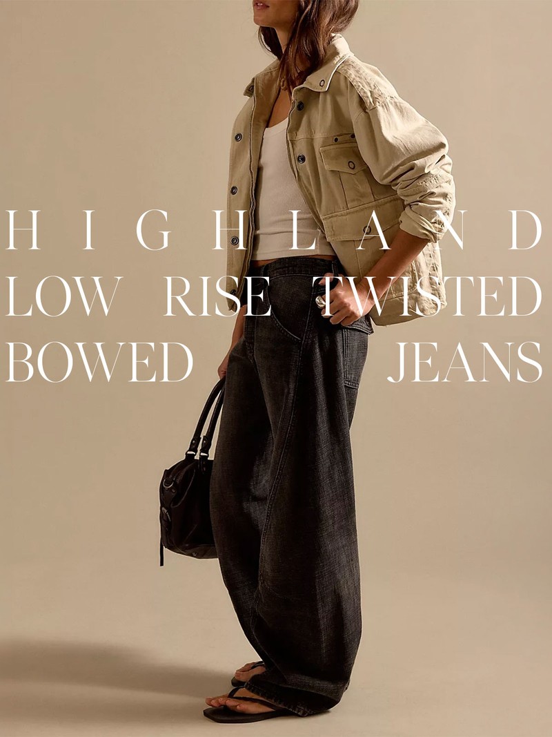 We The Free Highland Low-Rise Twisted Bowed Jeans