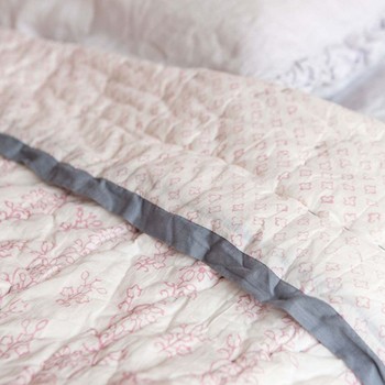  Lucinda Hand Printed Super King Size Quilt  from Graham & Green