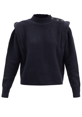 Exaggerated-Shoulder Wool-Blend Sweater from Isabel Marantt Étoile