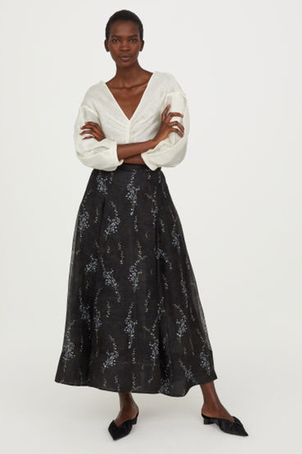 Linen And Silk Skirt