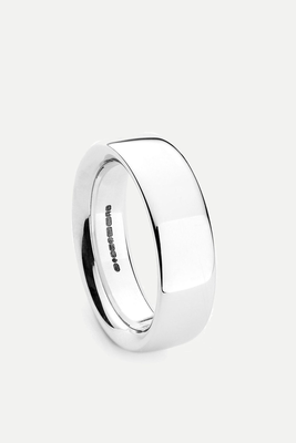 886 Bold Band Ring In 18ct White Gold