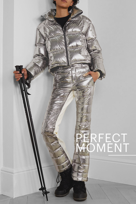 Talia Quilted Padded Metallic Ski Pants, £535 | Perfect Moment