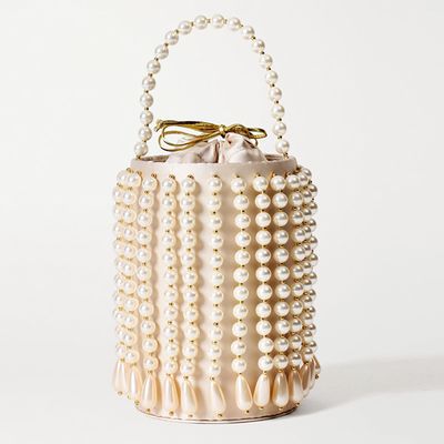 La Comedie Embellished Satin-twill And Gold-tone Tote from Vanina