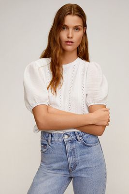 Puffed Sleeves T-Shirt from Mango