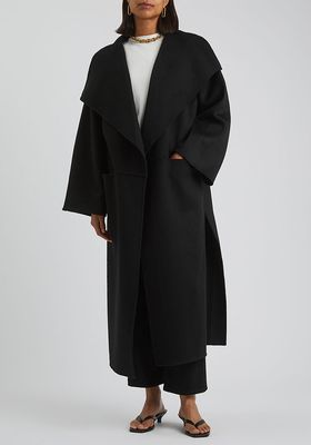 Black Wool and Cashmere Blend Coat from Totême