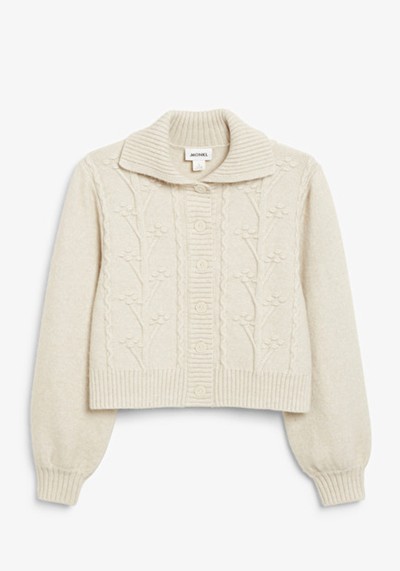 Ribbed Knit Cardigan from Monki