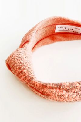 Peach Terry Towelling Headband from Born In The Sun