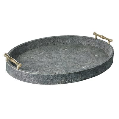 Faux Shagreen Oval Plateau from OKA