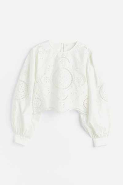 Broderie Anglaise Blouse  from H&M