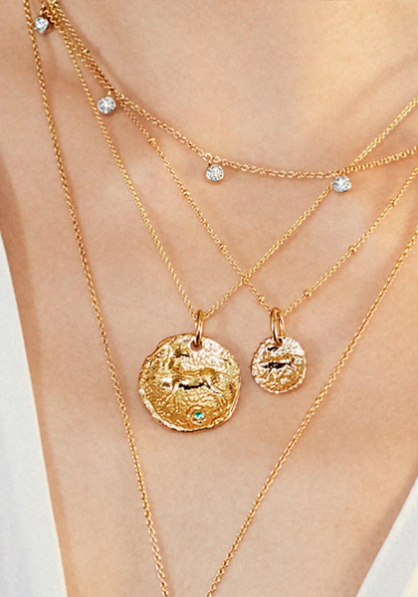 Siren Small & Large Coin Necklace Set from Monica Vinader