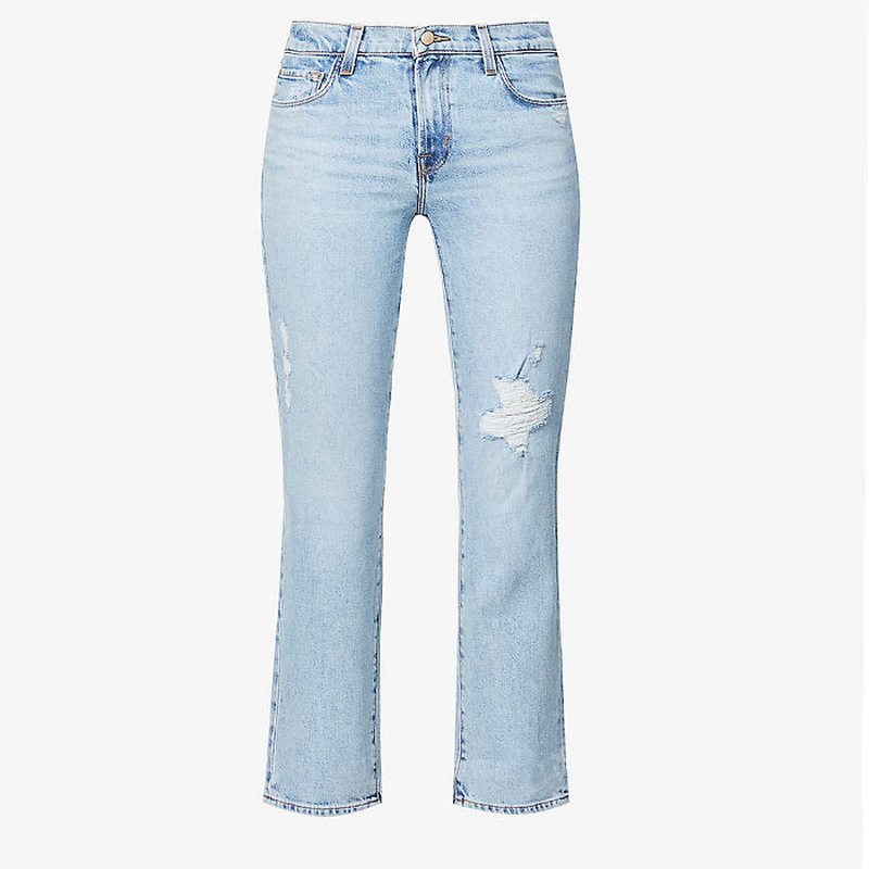 Adele Straight Mid-Rise Jeans from J Brand