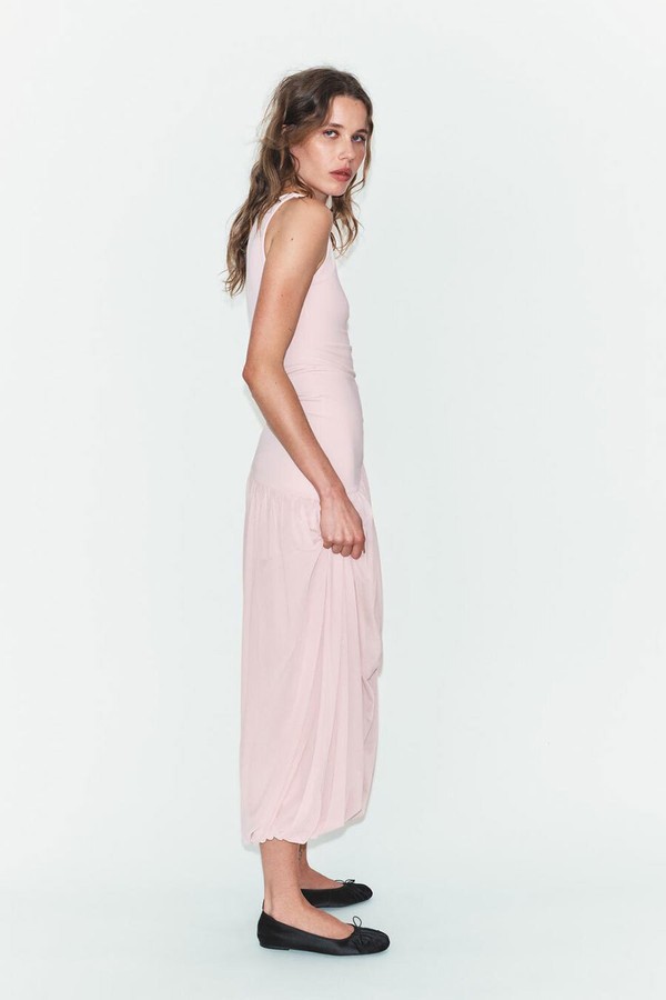 Long Combined Tulle Dress from ZARA
