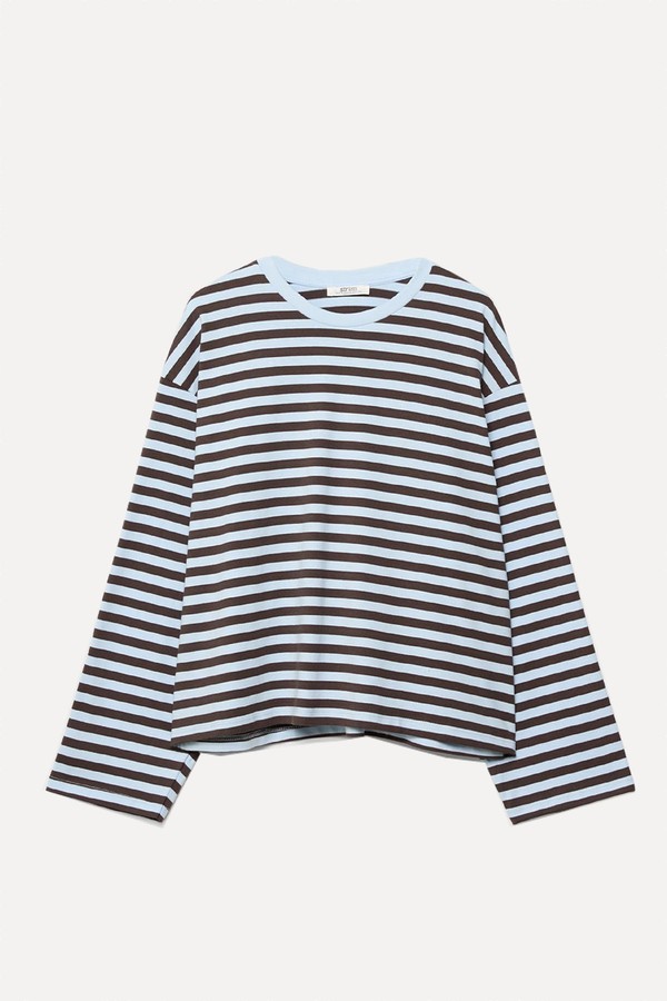 Oversize Striped Long Sleeve T-Shirt 