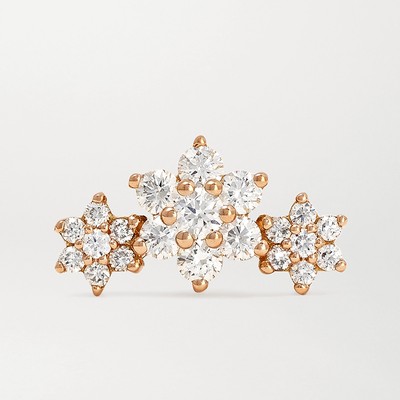 Flower Garland 18-Karat Rose Gold Diamond Earring from Maria Tash