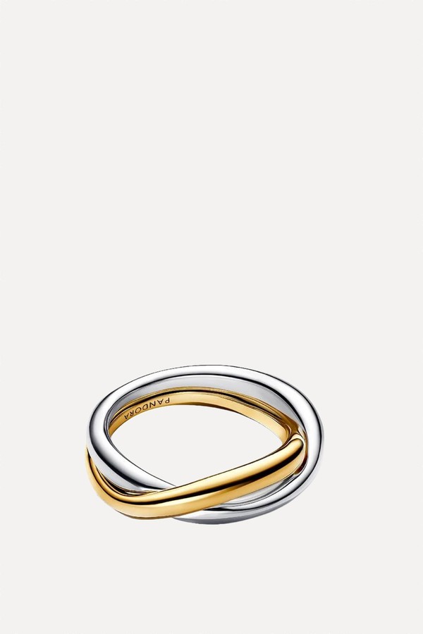 Two-Tone Entwined Bands Ring from Pandora