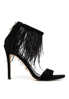 Meena 110mm Feather Embellished Sandals from Michael Michael Kors