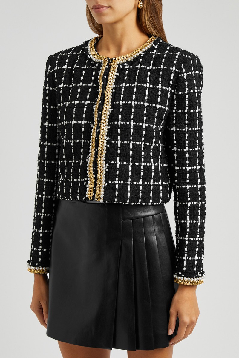 Sabina Checked Tweed Jacket, £895 | Alice & Olivia