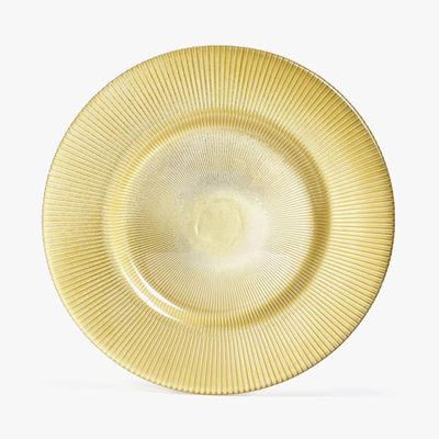 Golden Glass Charger Plate from Zara Home