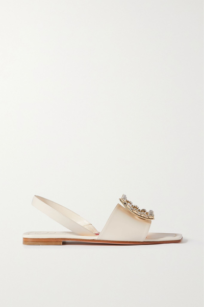 Biki Love Crystal-Embellished Leather Sandals from Roger Vivier