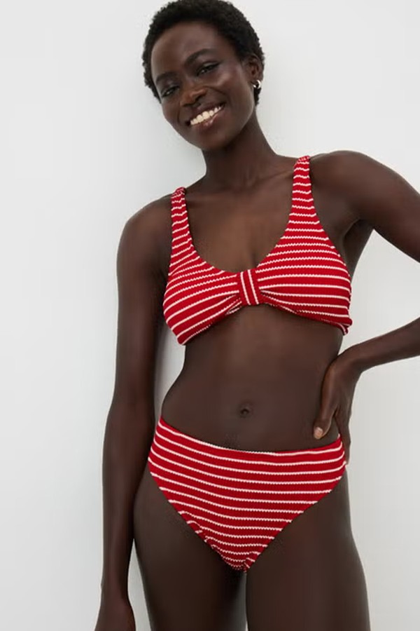 Stripe Textured Bikini Bottoms from Matalan