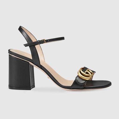 Leather Mid-Heel Sandal from Gucci