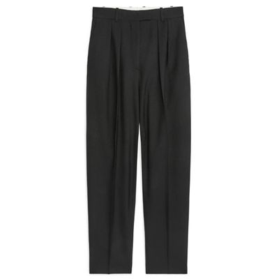 Wool Hopsack Tapered Trousers from Arket