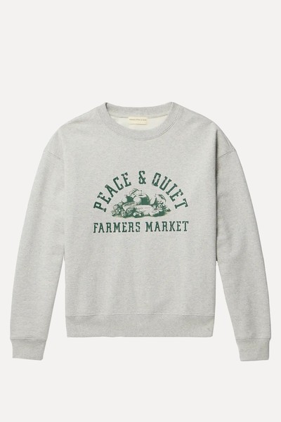 Farmers Market Logo-Print Cotton-Jersey Sweatshirt from Museum Of Peace & Quiet